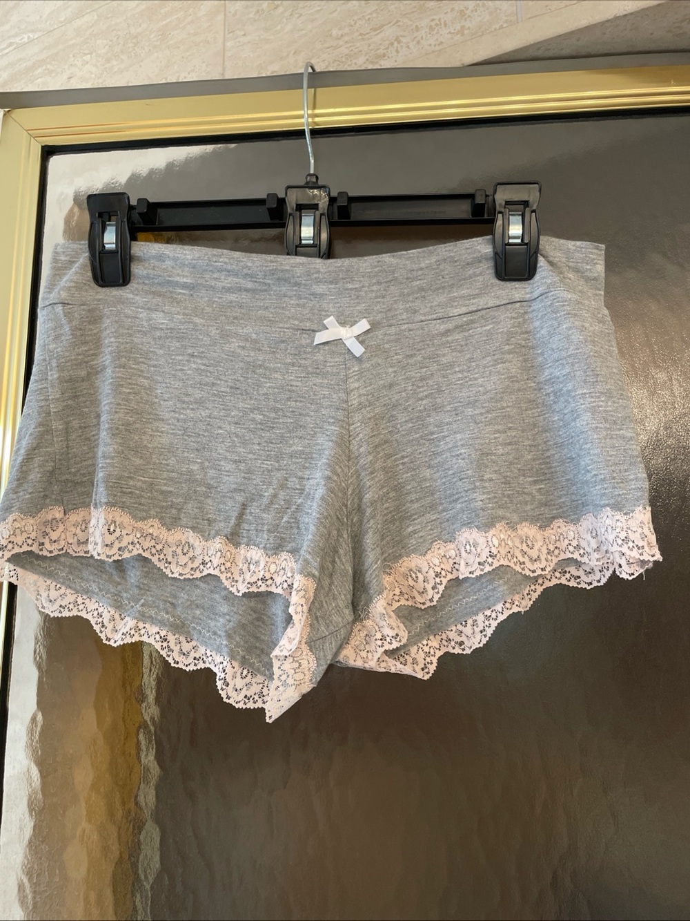 Honeydew Women's Gray & Pink Lace Trim Sleep Tank & Shorts Loungewear Size Med - Picture 6 of 12